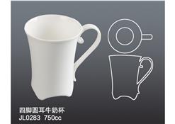 JL0283四 腳 圓 耳 牛 奶 杯