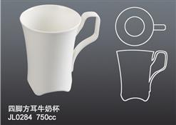 JL0284四 腳 方耳 牛 奶 杯